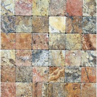 6x6 Scabos Tumbled Travertine Tiles